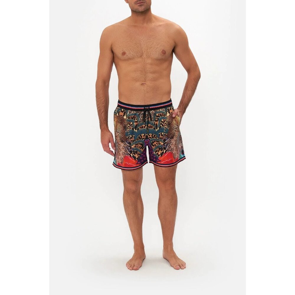 NWT $249 Hotel Franks by Camilla Leopard Print Wim Hort Short Multi Size Small